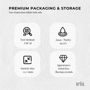 Orku 1.3kg Epsom Salt Tub - Magnesium Sulphate For Bath Skin Body Skin Care - Health & Beauty > Bath & Body > Bath