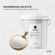 Orku 1.3Kg Epsom Salt Tub - USP Grade Magnesium Sulfate Body Bath Salts - Health & Beauty > Bath & Body > Bath Additives