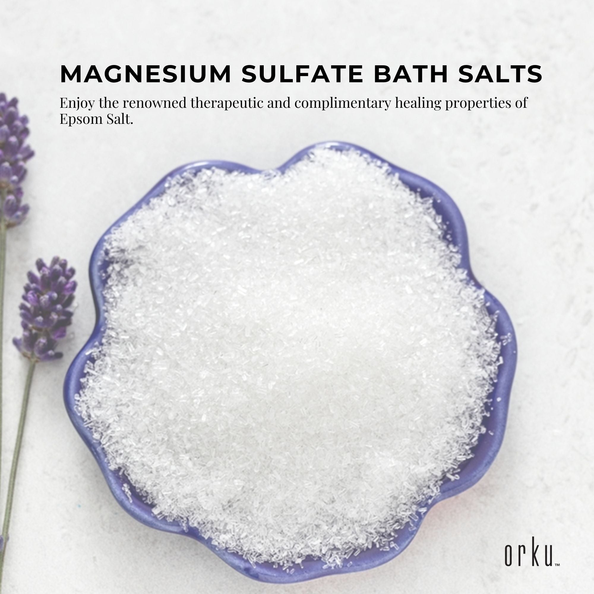 Orku 100g Epsom Salt - Magnesium Sulphate Bath Salts For Skin Body Sulfate - Health & Beauty > Bath & Body > Bath