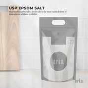 Orku 10Kg Epsom Salt - USP Grade Magnesium Sulfate Body Bath Salts - Health & Beauty > Bath & Body > Bath Additives