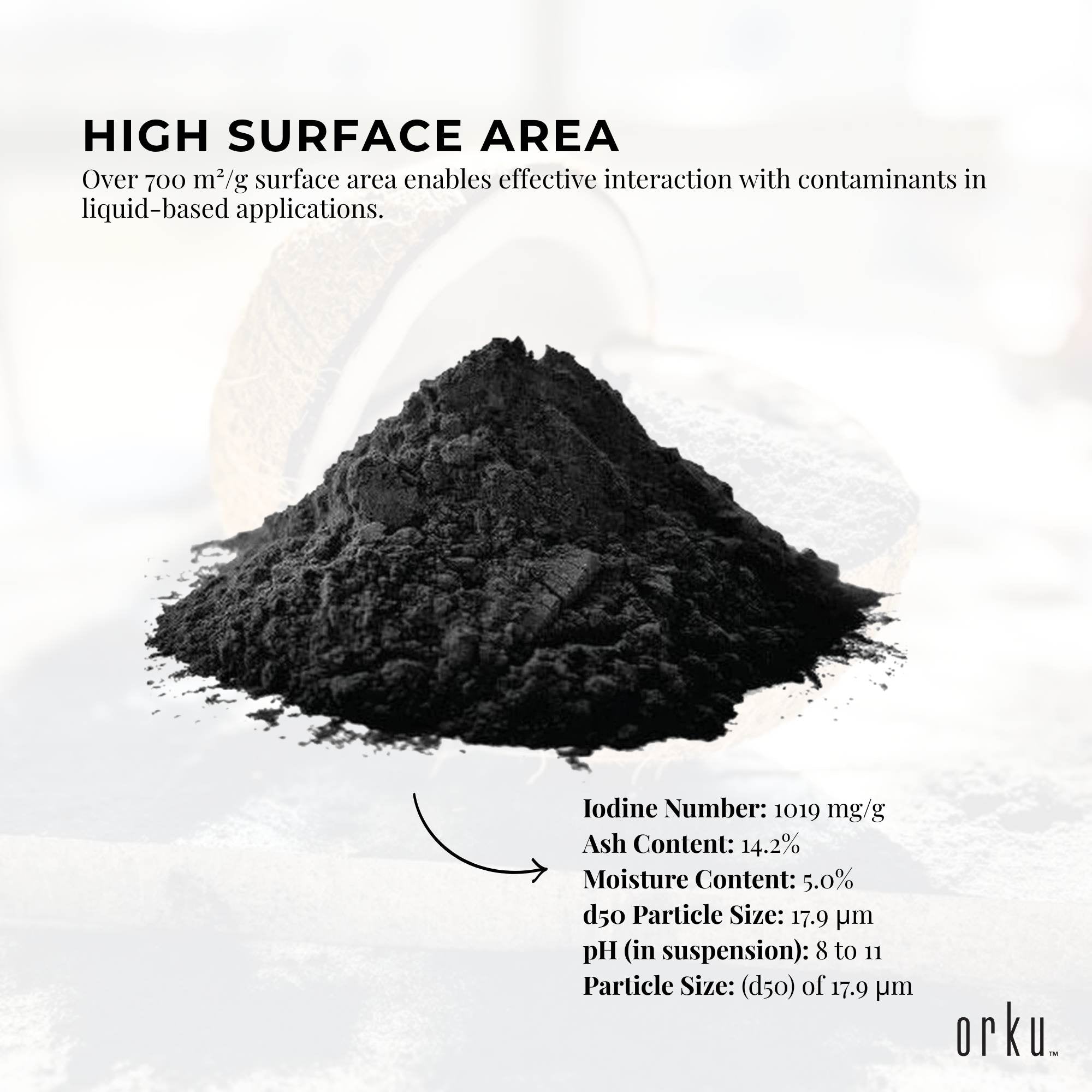 Orku 1Kg Activated Carbon Powder Coconut Charcoal - Water Filtration - Health & Beauty > Personal Care > Oral Care
