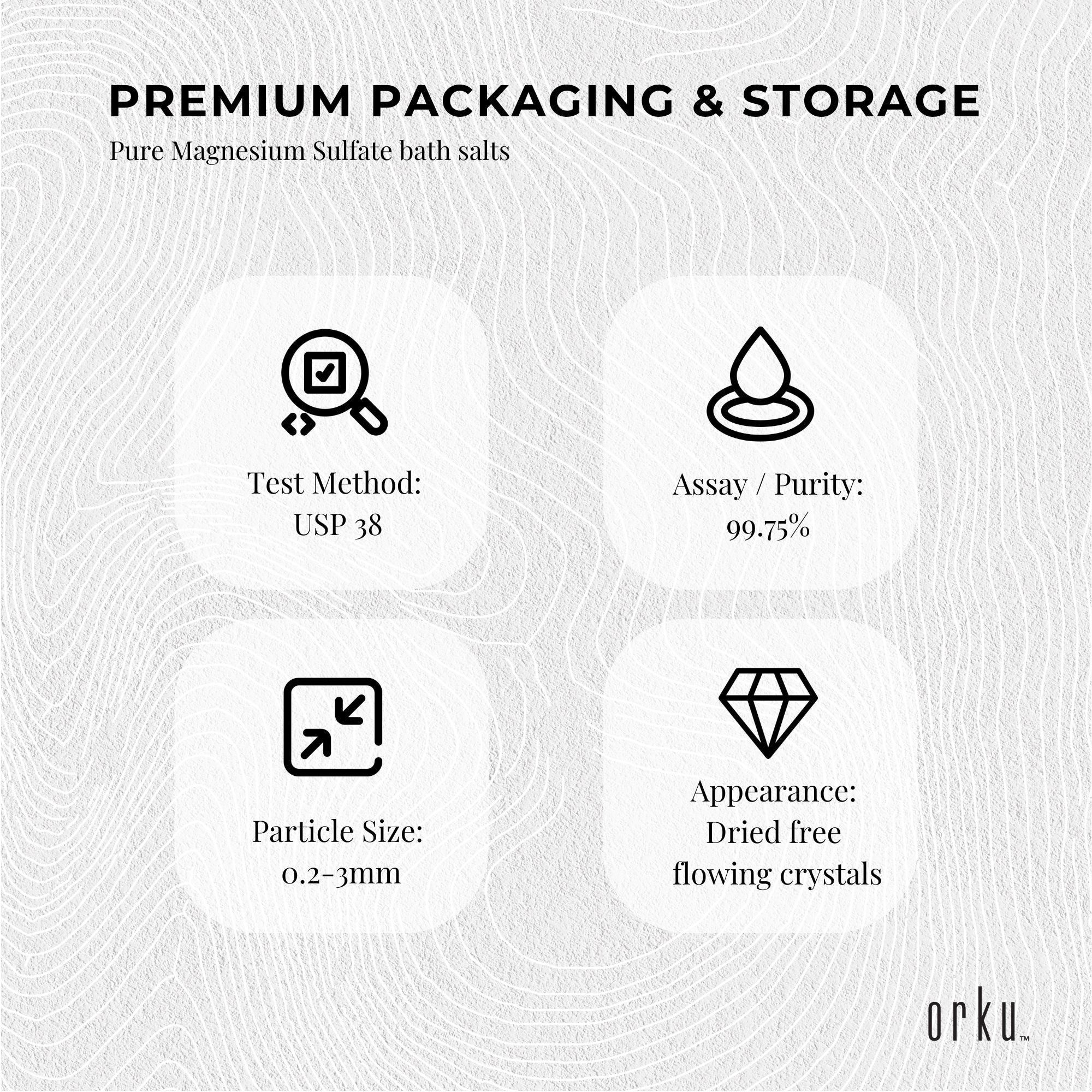 Orku 5kg Epsom Salt Tub - Magnesium Sulphate For Bath Skin Body Skin Care - Health & Beauty > Bath & Body > Bath