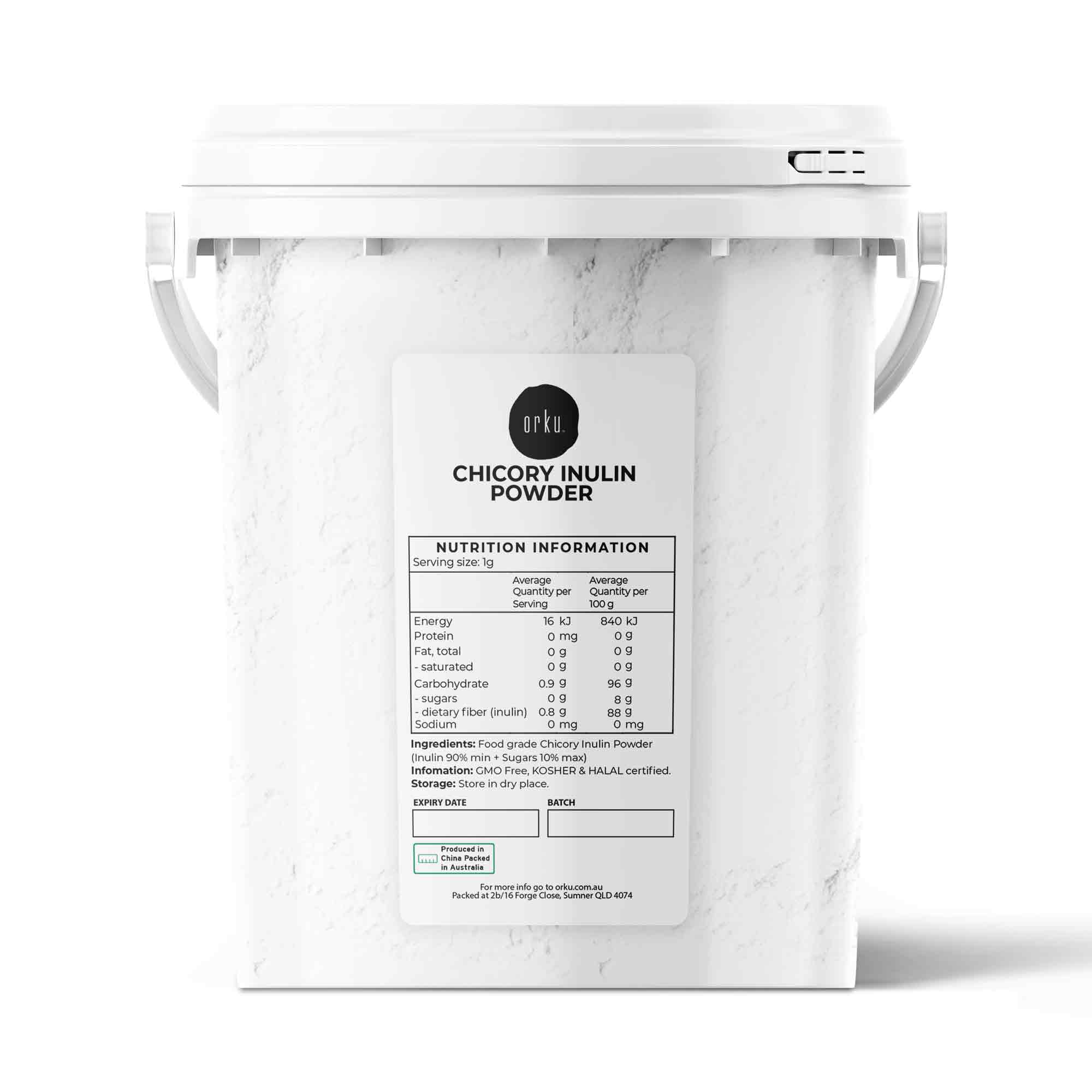 Orku 800g Chicory Root Inulin Powder Bucket - Prebiotic Unflavoured Supplement - Health & Beauty > Nutrition &