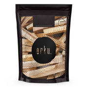 Black resealable pouch with Orku branding and wood grain design for Palo Santo Smudge Sticks