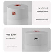 Pink 300ml USB Air Ultrasonic Wellness Humidifier - Quiet Mini Ultrasonic Wellness Humidifier for Bedroom, Office, Car