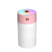 Pink 300ml USB Air Ultrasonic Wellness Humidifier - Quiet Mini Ultrasonic Wellness Humidifier for Bedroom, Office, Car