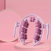 Pink 3D Water-Drop & 26-Wheel Premium Yoga Massage Roller: Deep Muscle Relaxation and Body Shaping in One Portable Tool