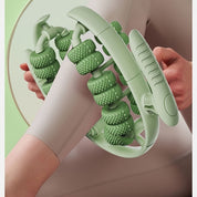 Pink 3D Water-Drop & 26-Wheel Yoga Massage Roller: Deep Muscle Relaxation and Body Shaping in One Portable Tool