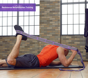 Pink 9-Loop Yoga Stretch Strap - Numbered Band for Flexibility and Physical Therapy