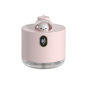 Pink Adorable Space Capsule Ultrasonic Wellness Humidifier - Portable USB Cool Mist Maker with LED Display & Ambient Night Light