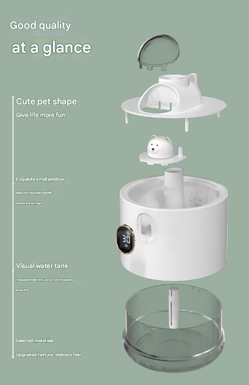 Pink Adorable Space Capsule Ultrasonic Wellness Humidifier - Portable USB Cool Mist Maker with LED Display & Ambient Night Light