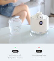 Pink Adorable Space Capsule Ultrasonic Wellness Humidifier - Portable USB Cool Mist Maker with LED Display & Ambient Night Light
