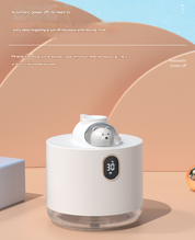 Pink Adorable Space Capsule Ultrasonic Wellness Humidifier - Portable USB Cool Mist Maker with LED Display & Ambient Night Light