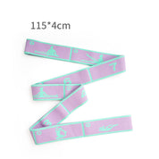 Pink and Blue 9-Loop Premium Yoga Stretch Strap - Numbered Band for Flexibility and Physical Therapy