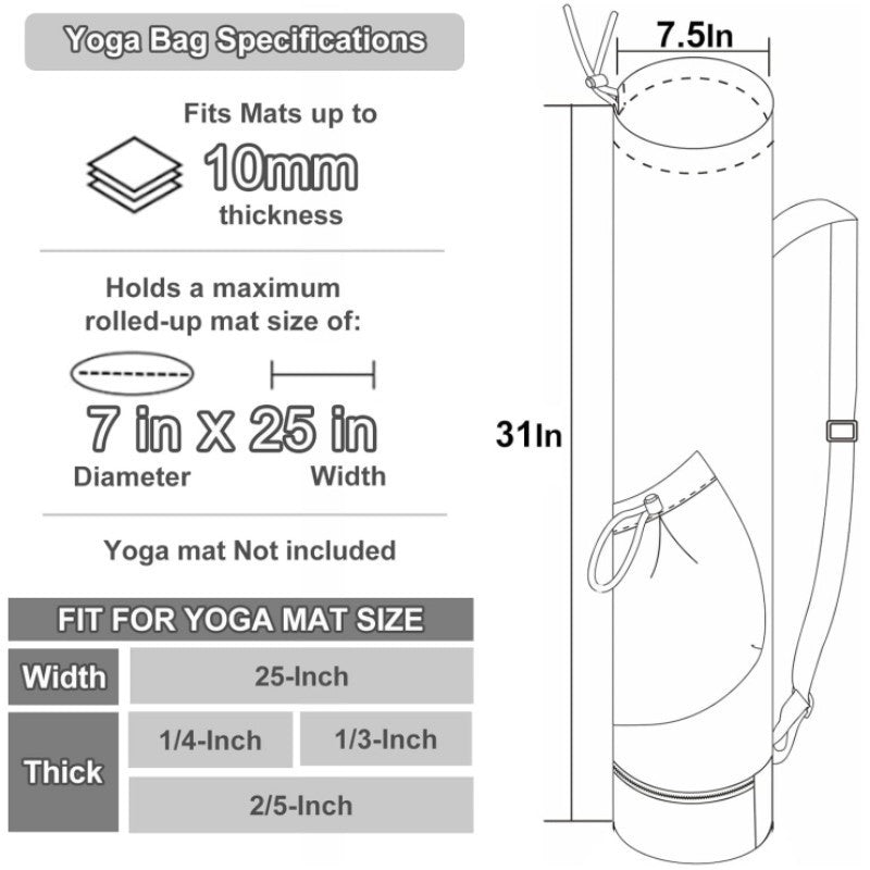 Pink Durable Premium Yoga Mat Carry Bag - Multi-Functional Fitness Backpack with Wet Pocket(Mugs are filming props, not included)