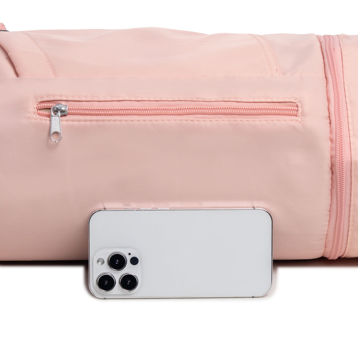 Pink Durable Premium Yoga Mat Carry Bag - Multi-Functional Fitness Backpack with Wet Pocket(Mugs are filming props, not included)