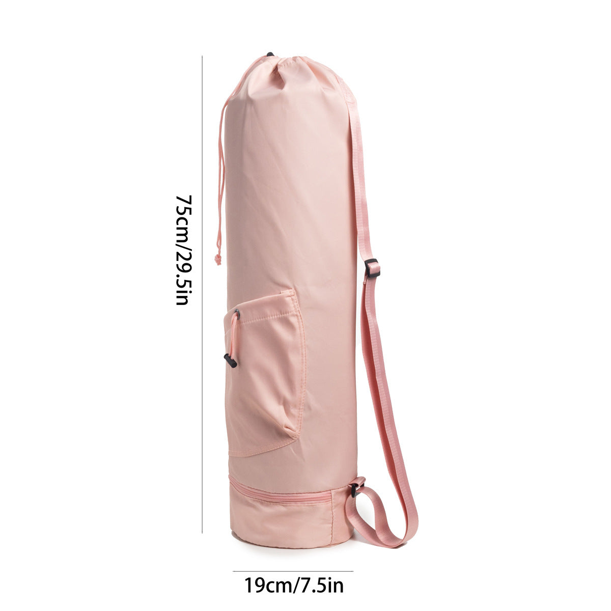 Pink Durable Premium Yoga Mat Carry Bag - Multi-Functional Fitness Backpack with Wet Pocket(Mugs are filming props, not included)