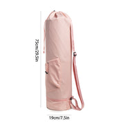 Pink Durable Premium Yoga Mat Carry Bag - Multi-Functional Fitness Backpack with Wet Pocket(Mugs are filming props, not included)