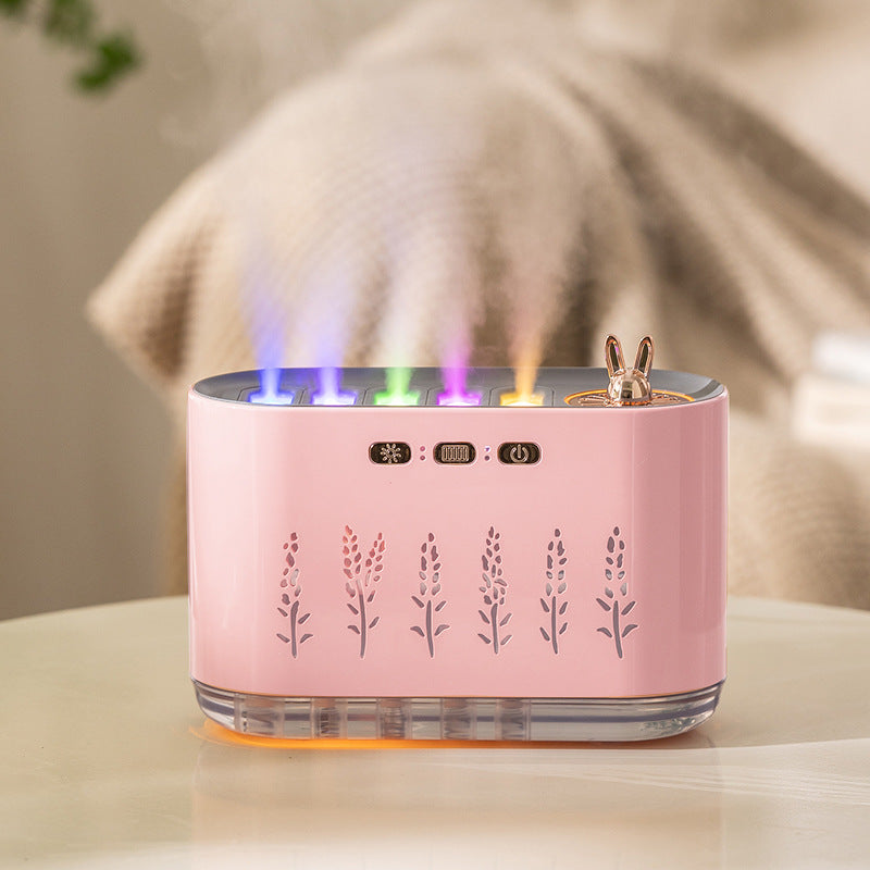 Pink Dynamic Color Changing Ultrasonic Wellness Humidifier - Sound Control & Auto Shut-Of