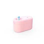 Pink Rechargeable Mini Astronaut Air Ultrasonic Wellness Humidifier USB Desktop Cool Mist Ultrasonic Wellness Humidifier with 7-Color LED Night Light for Bedroom and Office