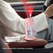 Pink Starry Night Projector Ultrasonic Wellness Humidifier - Night Light with Romantic Mist Effect