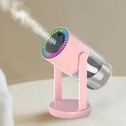 Pink Starry Sky Projection Humidifier - USB Ultrasonic Car and Home Air Humidifier, Mist Premium Diffuser for Hydration