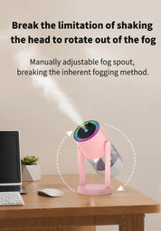 Pink Starry Sky Projection Humidifier - USB Ultrasonic Car and Home Air Humidifier, Mist Premium Diffuser for Hydration