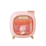 Pink USB Desktop Dual Mist Cute Humidifier with Essential Oil Diffuser 500ml Large Capacity Quiet Aromatherapy Machine