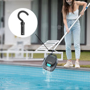 Plastic Hook for All Robotic Pool Cleaner,Customized for Pool Robot,Plastic Pool Hook for Poles - Easy Attach to Telescopic Poles,Pool Accessories for Pool Vacuum Robot,3.7'x8'(Black) Black1