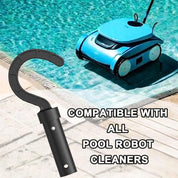 Plastic Hook for All Robotic Pool Cleaner,Customized for Pool Robot,Plastic Pool Hook for Poles - Easy Attach to Telescopic Poles,Pool Accessories for Pool Vacuum Robot,3.7'x8'(Black) Black1
