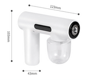 Portable Electric Ultrasonic Wellness Humidifier Spray Gun - Blue Light Sanitizer - 50ml