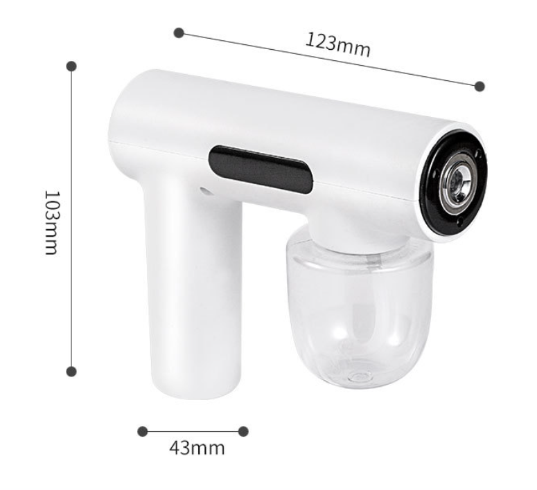 Portable Electric Ultrasonic Wellness Humidifier Spray Gun - Blue Light Sanitizer - 50ml