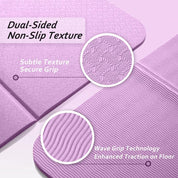 Portable Foldable Premium Yoga Mat - Dual-Sided Non-Slip TPE Exercise Mat for Yoga, Pilates, Kids Nap & Travel (Purple) | Other Colors Available in Store
