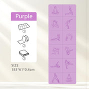 Portable Foldable Premium Yoga Mat - Dual-Sided Non-Slip TPE Exercise Mat for Yoga, Pilates, Kids Nap & Travel (Purple) | Other Colors Available in Store