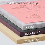 Portable Foldable Yoga Mat – Dual-Sided Non-Slip TPE Exercise Mat for Yoga, Pilates, Kids Nap & Travel (Black) | Other Colors Available in Store