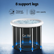 Portable Ice Bath Tub 70X80CM Inflatable Folding Bathtub Spa Massage - Furniture > Bathroom > Bathtubs