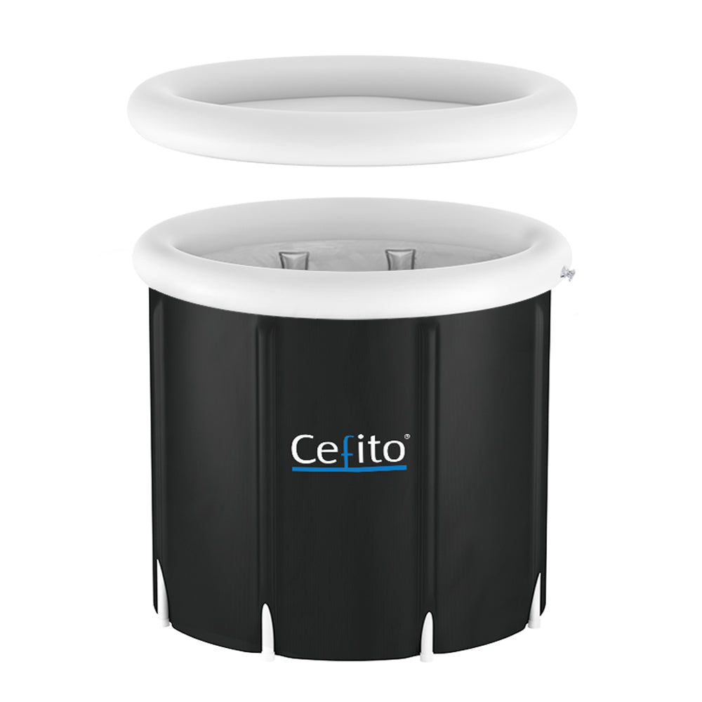 Portable Ice Bath Tub 80X80CM Inflatable Folding Bathtub Spa Massage - Furniture > Bathroom > Bathtubs