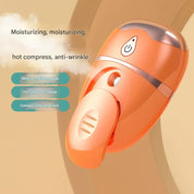 Portable Nano Mist Eye Massager & Ultrasonic Wellness Humidifier - USB-C, Hot Compress, Wrinkle Reduction & Deep Hydration(White)