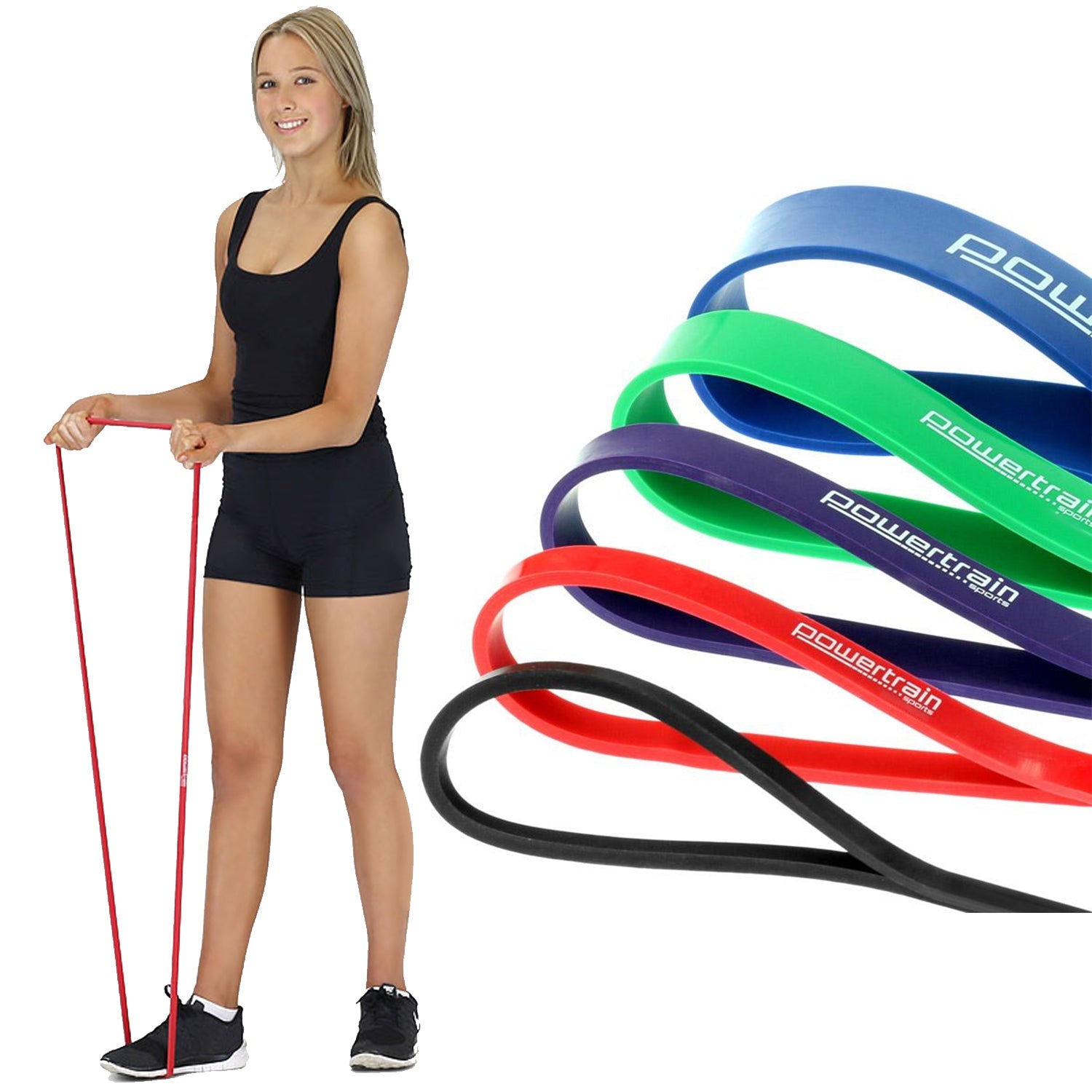 Powertrain 5x Home Workout Resistance Bands Gym Exercise - Sports & Fitness > Exercise Gym & Fitness > Exercise Bikes