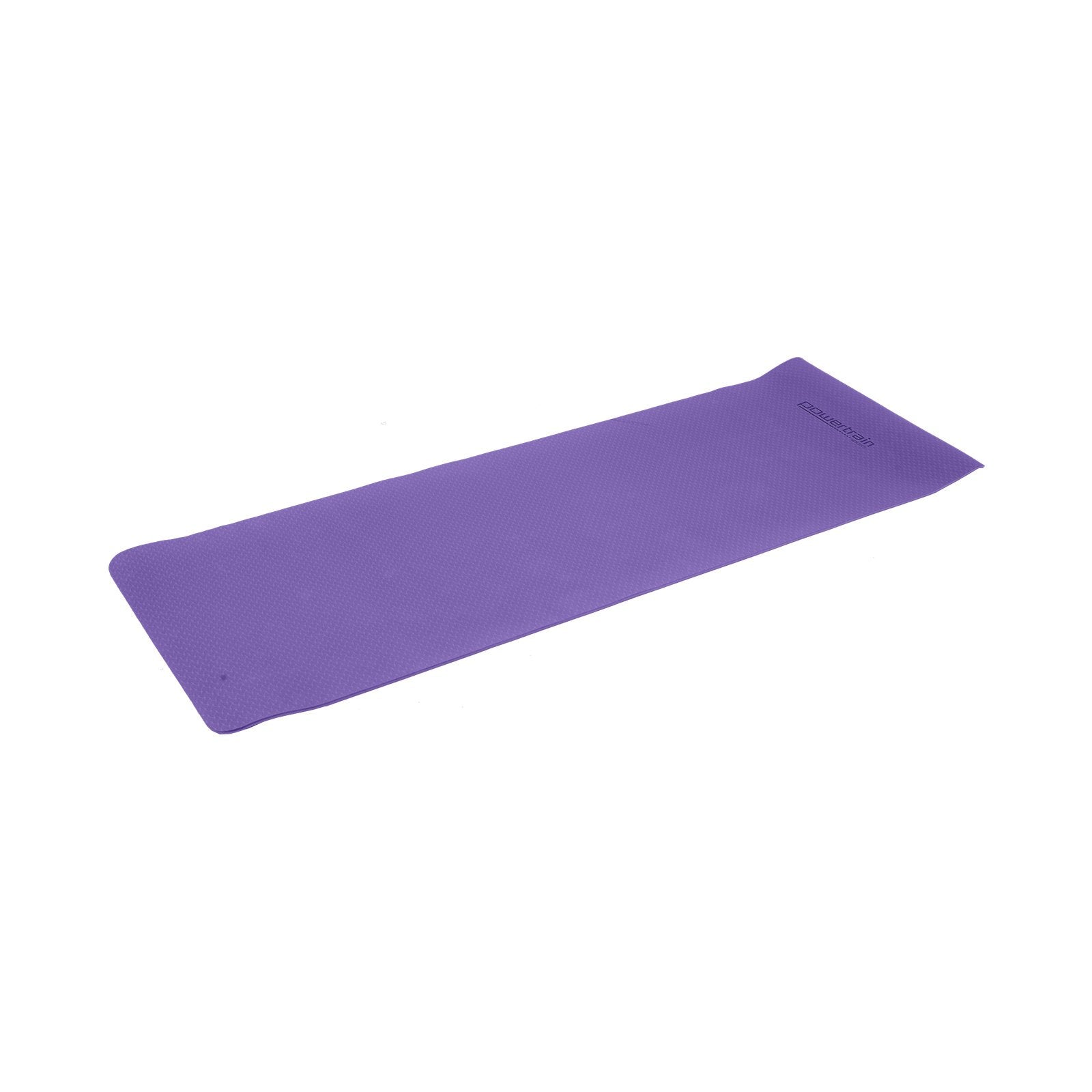 Purple Powertrain Yoga Mat with dual layer 6mm, non-slip surface, ideal for comfort