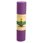 Powertrain Eco-friendly Dual Layer 6mm Yoga Mat in Royal Purple with meditation label