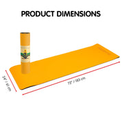 Orange Powertrain Eco-friendly Dual Layer 8mm Yoga Mat with non-slip surface and dimensions