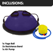 Powertrain Fitness Yoga Ball Home Gym Workout Balance Trainer Purple - Sports & Fitness > Exercise Gym & Fitness >