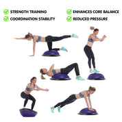 Powertrain Fitness Yoga Ball Home Gym Workout Balance Trainer Purple - Sports & Fitness > Exercise Gym & Fitness >