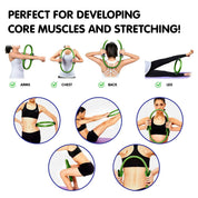 Powertrain Pilates Ring Band Yoga Home Workout Exercise Band Green - Sports & Fitness > Exercise Gym & Fitness > Yoga &