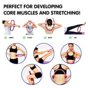 Powertrain Pilates Ring Band Yoga Home Workout Exercise Band Pink - Sports & Fitness > Exercise Gym & Fitness > Yoga &