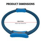 Powertrain Pilates Ring Band Yoga Home Workout Exercise Band Blue - Sports & Fitness > Exercise Gym & Fitness >