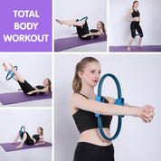 Powertrain Pilates Ring Band Yoga Home Workout Exercise Band Blue - Sports & Fitness > Exercise Gym & Fitness >