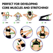 Powertrain Pilates Ring Band Yoga Home Workout Exercise Band Green - Sports & Fitness > Exercise Gym & Fitness > Yoga &