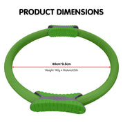 Powertrain Pilates Ring Band Yoga Home Workout Exercise Band Green - Sports & Fitness > Exercise Gym & Fitness > Yoga &